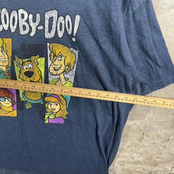 Scooby Doo Gang PORTRAITS Men's BLUE HEATHER T Shirt Size XL Tall #cartoon #90s - Picture 6 of 7